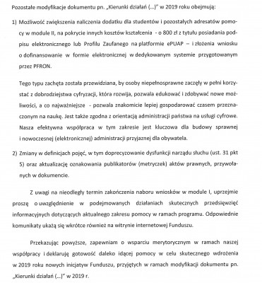 Jednolitego nie mam. Fragment z pisma do nas.